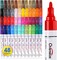 Paint Marker Pens - 48 Colors Permanent Oil Based Paint Markers, Medium Tip, Quick Dry and Waterproof Assorted Color Marker